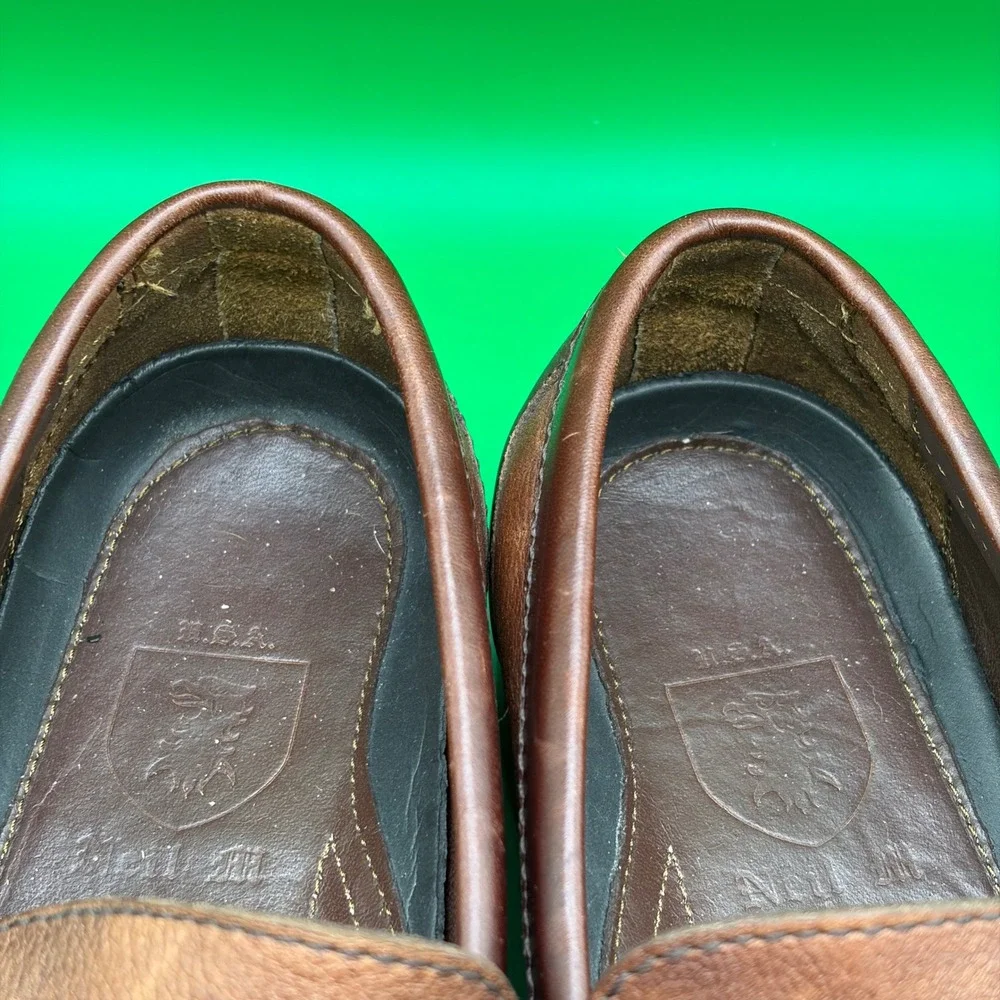 VTG 90s Neil M Kiltie Tassel Loafers Mens 10 Brown Leather USA Made Dress Shoes